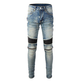 Zip Patch Patchwork Jeans