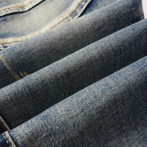 Zip Patch Patchwork Jeans