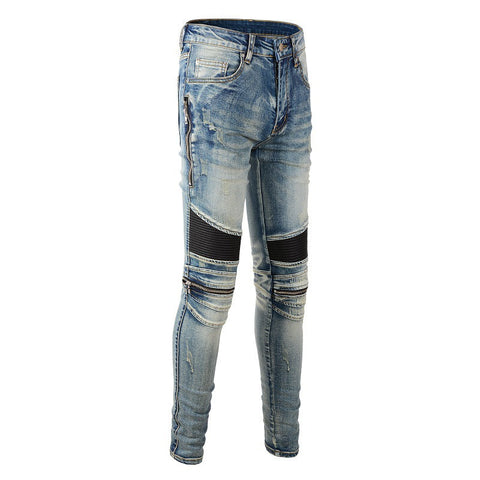 Zip Patch Patchwork Jeans